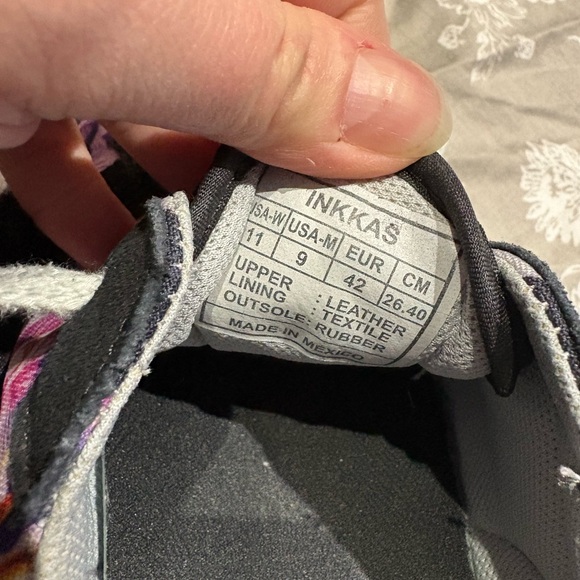 Inkkas Caladium black suede tropical floral sneakers 11 - Picture 4 of 9